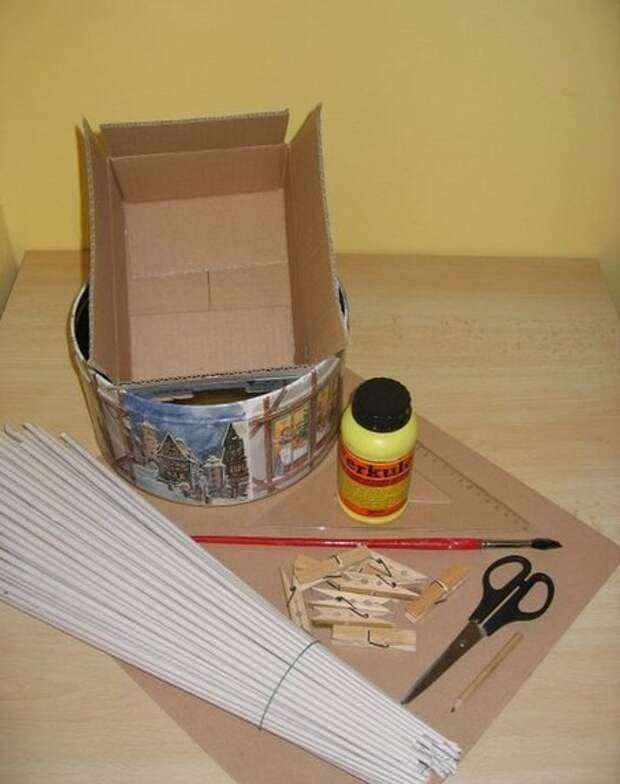 корзина из газет