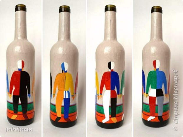 Декоративные бутылки. Роспись акрилом (520x392, 153Kb)