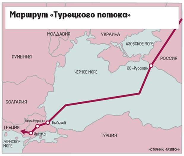 Турецкий поток на карте европы крупным планом