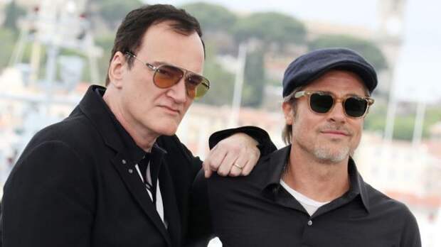 brad pitt and quentin tarantino at cannes film festival