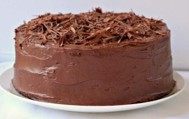 Торт из шоколадных коржей и шоколадного крема для самых любимых