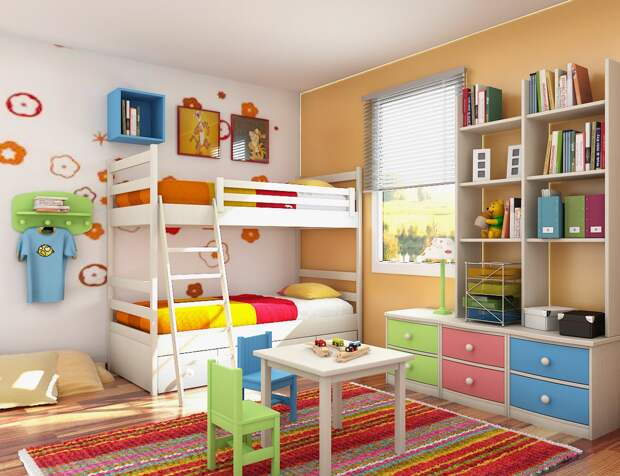 Для полноценного развития детей, детская комната должна быть радостной и интересной