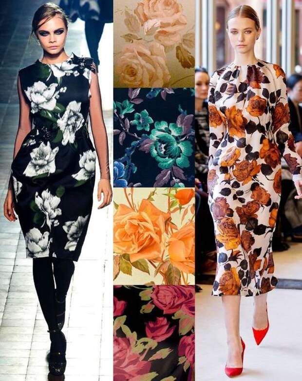Крупные цветочные принты на пике популярности Крупные цветочные принты на пике популярности