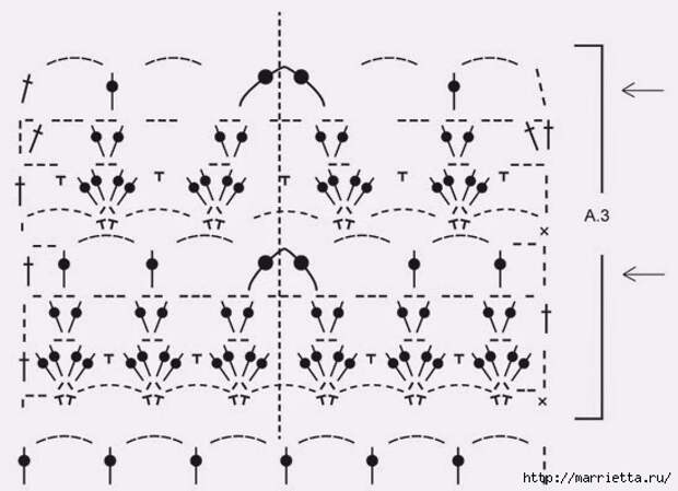 Летний жакет-накидка крючком. Схемы (7) (550x399, 92Kb)