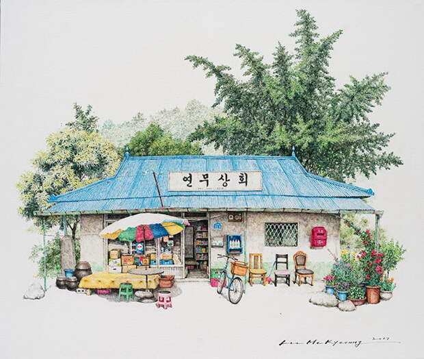 Скетчи повседневной жизни Me Kyeoung Lee