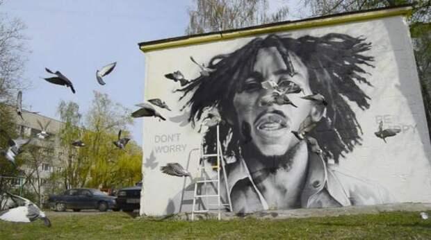 Стрит-арт команда HoodGraffTeam граффити, исскуство