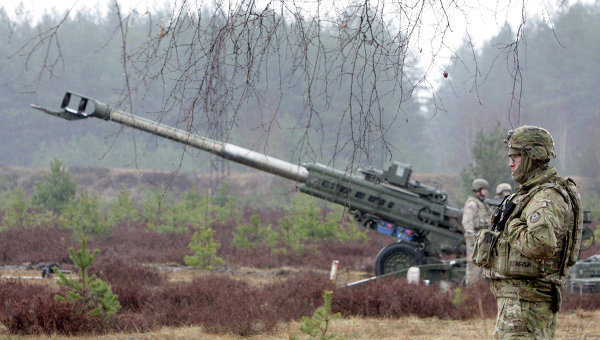 Военнослужащие блока НАТО на полигоне Адажи в Латвии. Архивное фото
