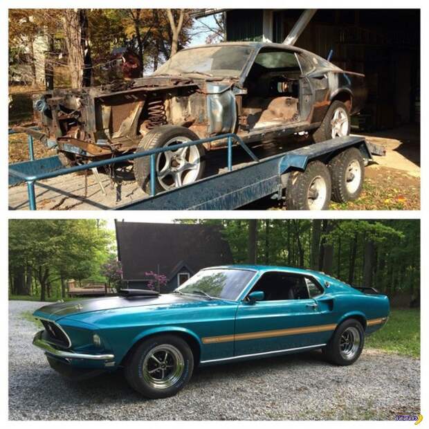 1969 Ford Mustang: от кучи ржавого мусора до тачки