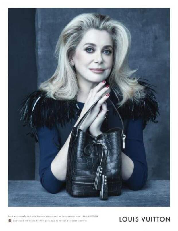 Катрин Денев (Catherine Deneuve). Возраст: 70 лет. Кампания: Louis Vuitton.