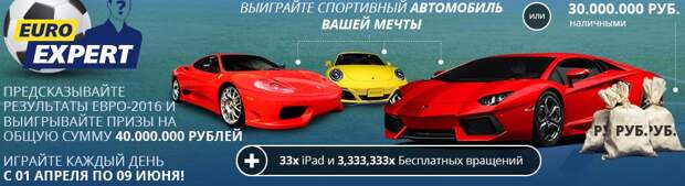 Euro Expert от Sportingbet: спортивный автомобиль за победителя Евро-2016