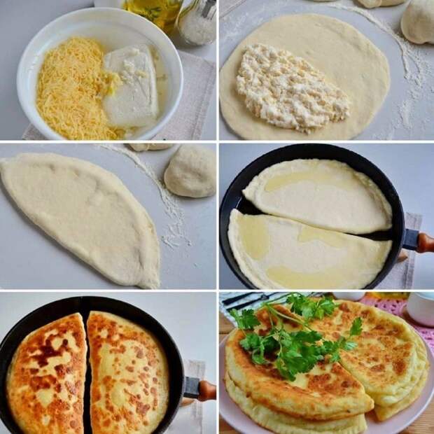 Ммм!!! "Хачапури с творогом и сыром"