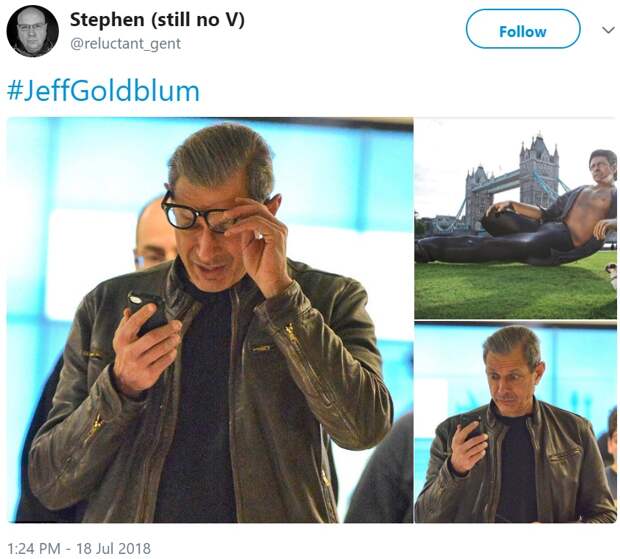 Статуя Джеффа Голдблюма