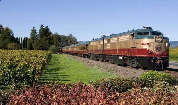 11. Napa Valley Wine Train, США 11. Napa Valley Wine Train, США железная дорога, поезд, путешествие