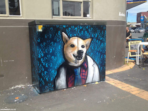 Menswear Dog граффити, электрощиток