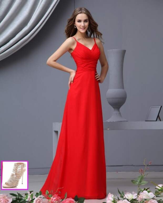 Red Wedding and Bridesmaid Dress ideas-0