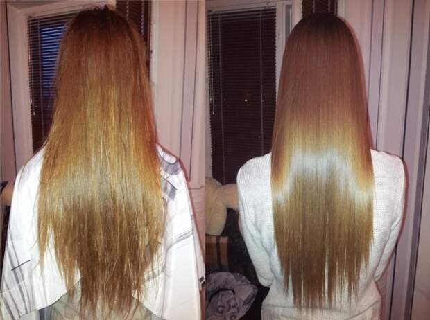 До и после ламинирования волос в домашних условиях с желатином