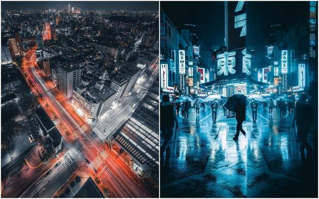 День и ночь японских улиц на снимках Джеймса Такуми Шегуна