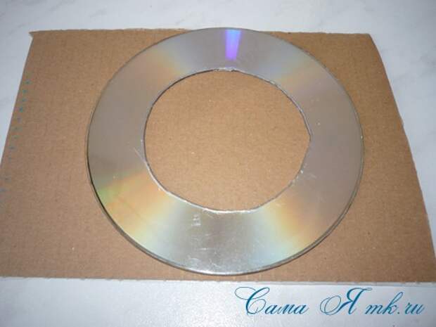 подхваты держатели для штор из CD дисков и шпагата  6