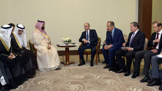 Встреча президента РФ Владимира Путина с заместителем наследного принца Саудовской Аравии Мухаммадом ибн Салманом Аль Саудом в Сочи
