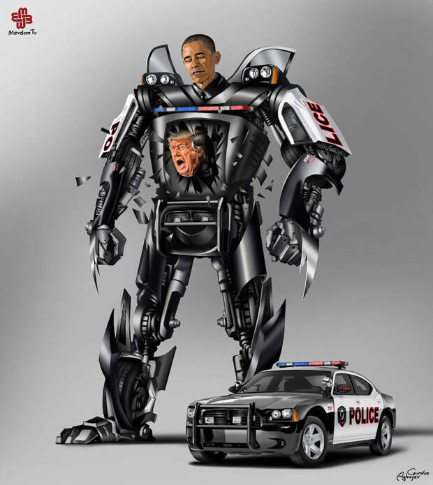 Барак Обама иллюстрации, мировые лидеры, трансформеры