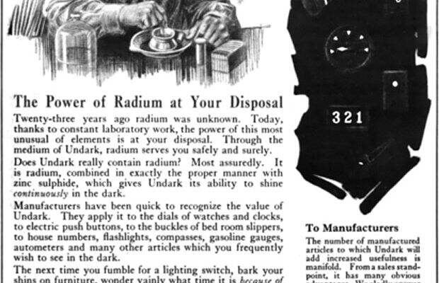 Та самая марка светящейся краски, из-за которой погибли Radium Girls. Производилась компанией U. S. Radium Corporation с 1917 по 1938 годы.