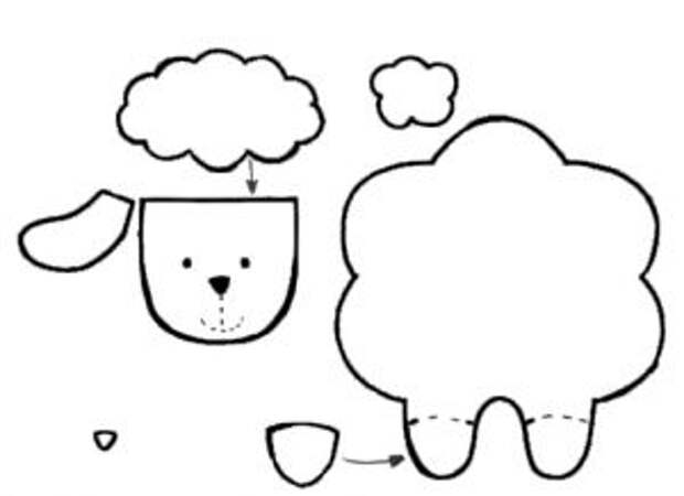 Барашек из фетра 1