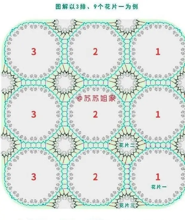 Плед из мотивов крючком (из японского журнала)