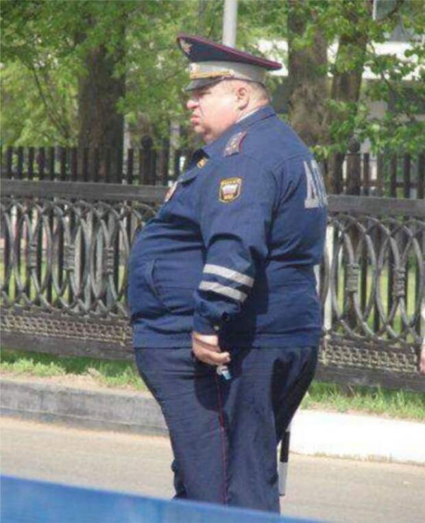 Полицейские, потерявшие физическую форму за годы службы (22 фото)