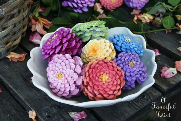 Pinecone flowers 3
