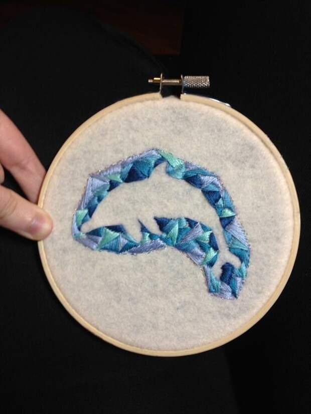 Negative space embroidery: интересный прием в вышивке