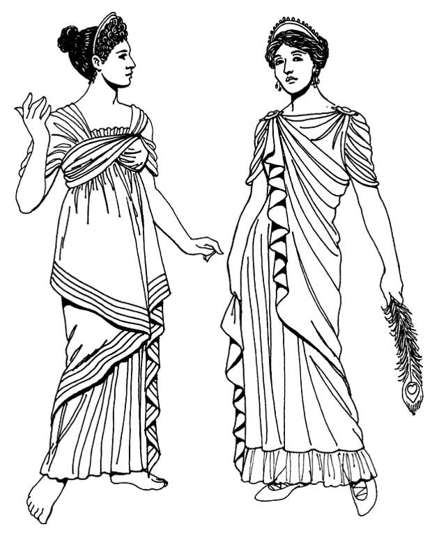 женский костюм древнего Рима. картинки