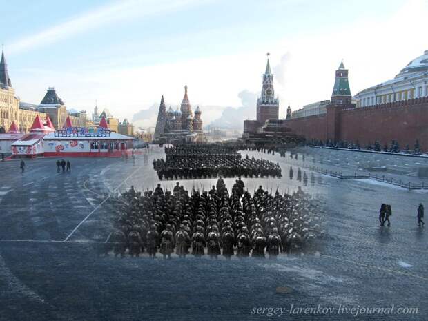 1941/2010 Москва. Парад 07 ноября 1941 года. 1941/2010 Moscow. Parade November 7th, 1941.