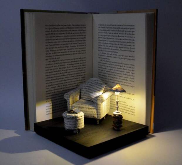 удивительные скульптуры из старых книг (13)