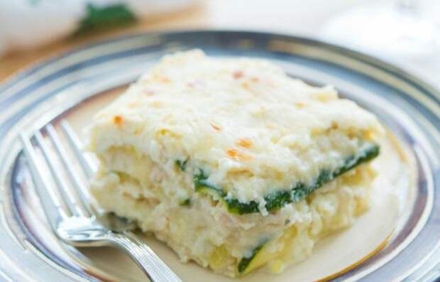 Лазанья из кабачков с курицей