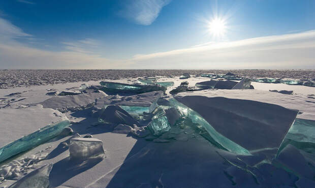 Бирюзовый лёд озера Байкал - 18