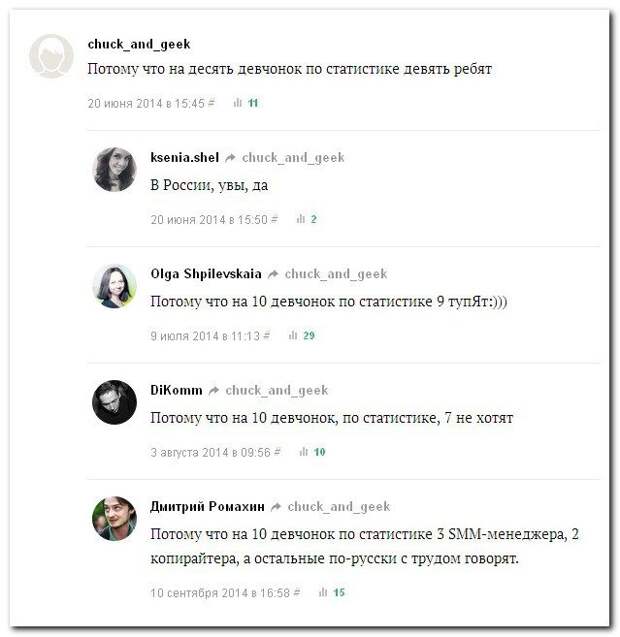 Комментарии из соцсетей
