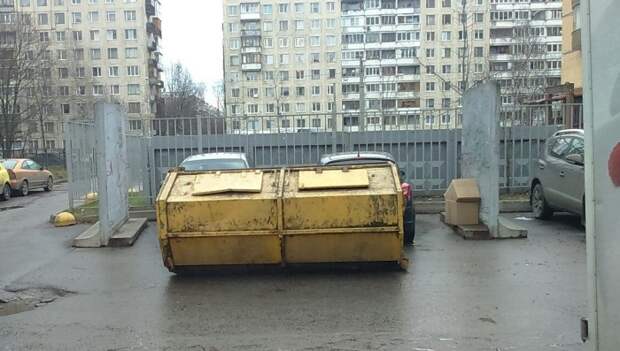 Наказание от мусорщиков (2 фото)