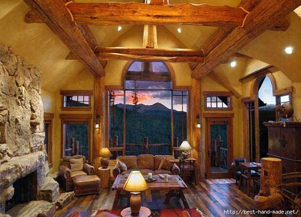 hybrid log home interior (630x455, 166Kb)