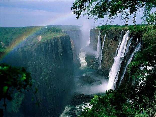 5 Водопад Виктория, Зимбабве водопад, красивые места, природа, самые красивые водопады