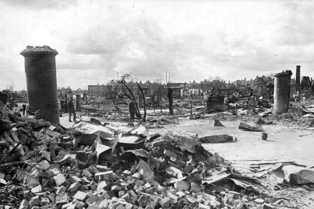 Разрушения в Брест-Литовске, 1918 год. Фото: Press Illustrating Service / FPG / Archive Photos / Getty Images / Fotobank