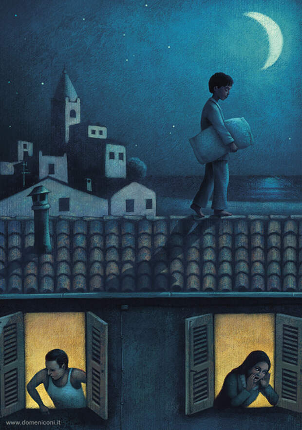 Ночные прогулки во сне. Автор: Paolo Domeniconi.