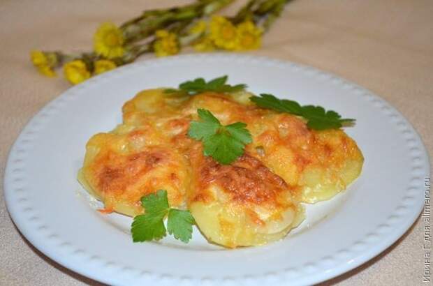 Картофель, запеченный с сыром Картофель, запеченный с сыром