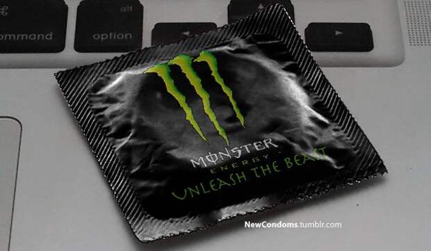 презерватив бренда Monster energy