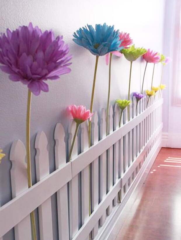 Цветы из бумаги для комнаты малышки в стиле прованс