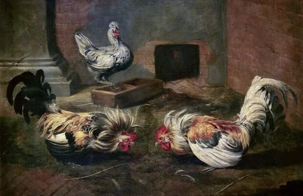 «Петушиный бой». (Мадрид, Прадо). Автор: Франс Снейдерс.