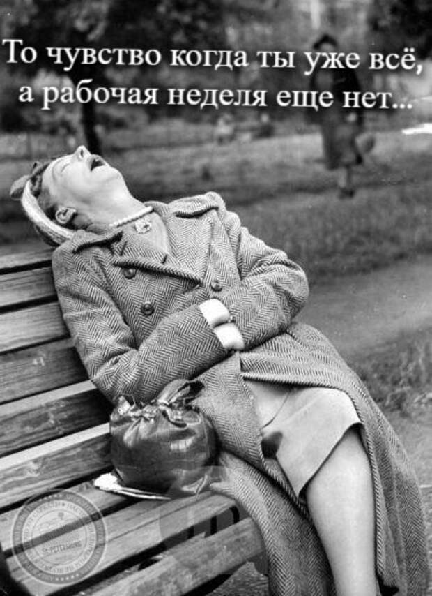 То чувство когда ты уже всё, а рабочая неделя еще нет...