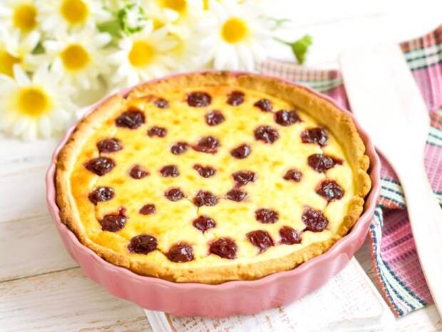 шарлотка с вишней