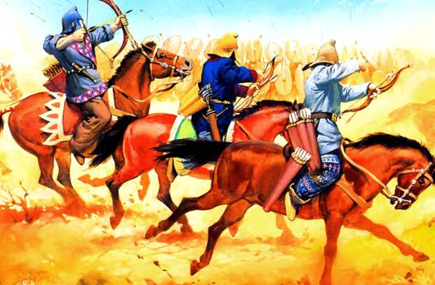 Парфянские конные лучники в битве при Каррах. Картина современного художника