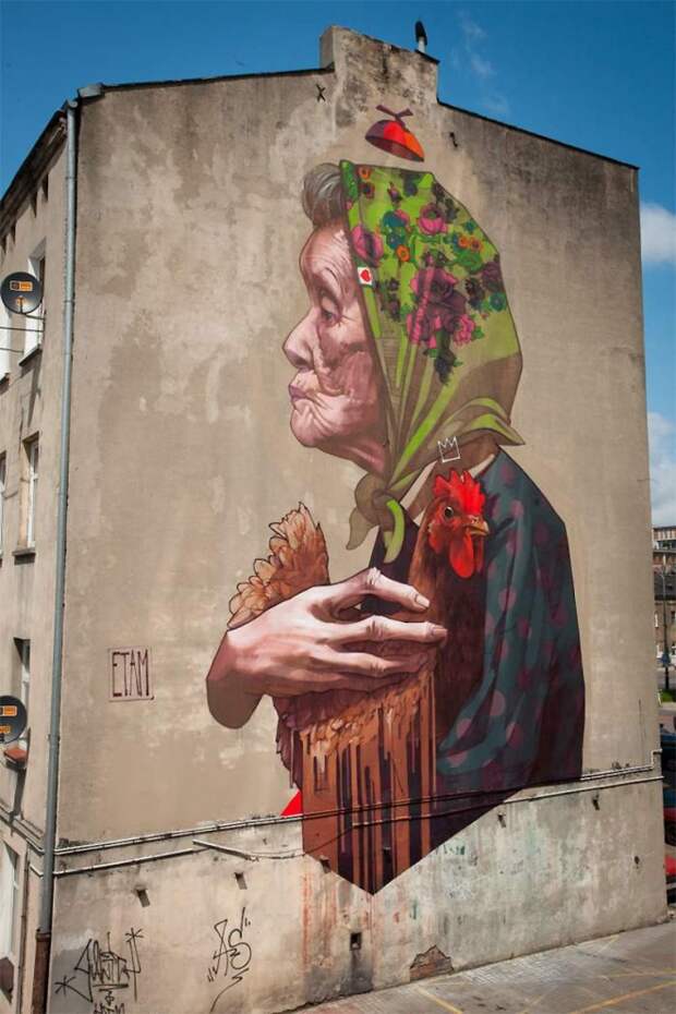 Уличные фрески от Etam Cru Уличные фрески от Etam Cru