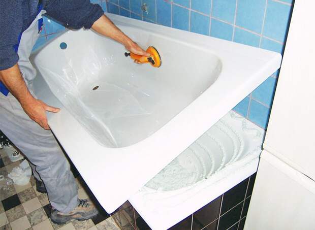 Реставрация и ремонт ванны: как установить акриловый вкладыш